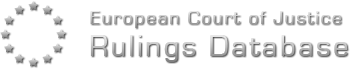 European Court of Justice Rulings Database